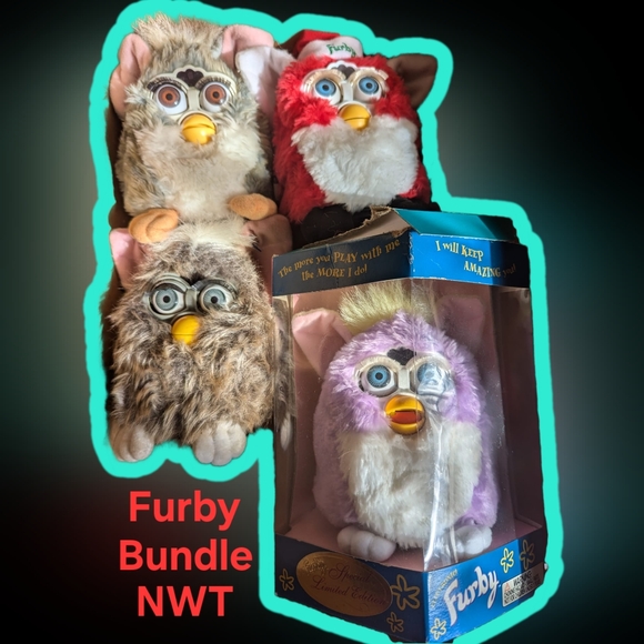 Furby Limited Edition Bundle Vintage Toys 1998 1st Gen 1999 2ndGen Christmas NWT - Picture 10 of 16